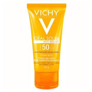 Protetor Solar Facial Vichy - Idéal Soleil Toque Seco FPS 50