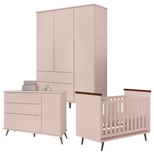 Quarto de Bebê Alice Rosa Acetinado - Phoenix Baby