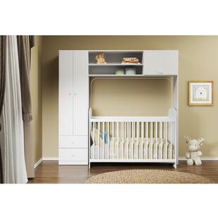 Quarto de Bebê com Berço e Guarda-Roupa - Branco - Multimóveis Branco