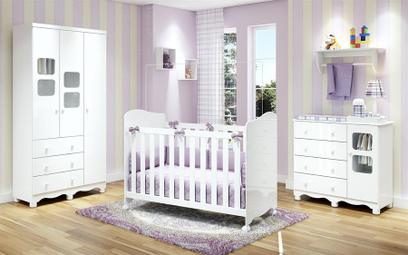 Quarto de Bebê completo Uli 100% MDF Peroba Obrigatórias