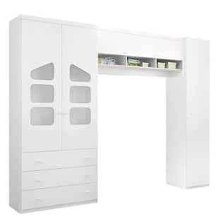 Quarto de Bebê Modulado Eloísa Phoenix Cor Branco Brilho