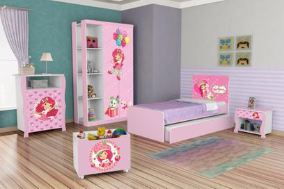 Quarto Infantil Completo Moranguinho - Ja moveis Unico