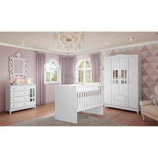 Quarto Infantil Decorado Ariel l Branco - Carolina Baby
