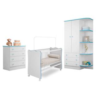 Quarto Infantil Doce Sonho - Branco/Azul - Qmovi