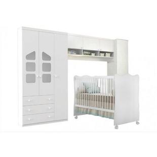 Quarto Infantil Modulado Com Berço Doce Sonho Branco - Phoenix baby