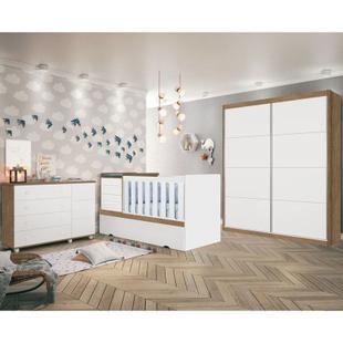 Quarto Infantil Premium Amêndoa/Branco - Planet Baby