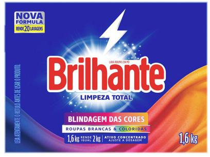 Sabão em Pó Brilhante Limpeza Total Blindagem das - Cores Original 1,6kg