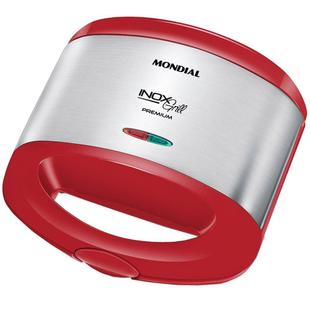 Sanduicheira Mondial S-19 Premium, Grill, Antiaderente, 800W, Vermelho – 220V