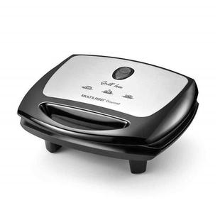 Sanduicheira super grill elétrica inox 127v com coletor de gordura e chapa ajustável multilaser ce11