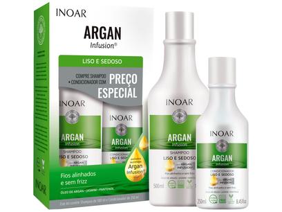 Shampoo e Condicionador Inoar Argan Infusion Liso e Sedoso