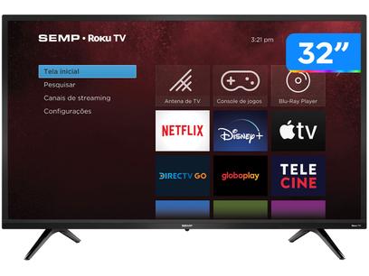 Smart TV 32” HD D-LED Semp R5500 VA Wi-Fi 3 HDMI 1 USB