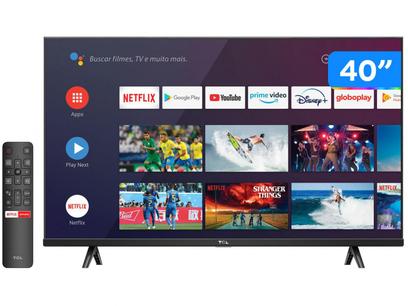 Smart TV 40” Full HD LED TCL S615 VA 60Hz Android – Wi-Fi e Bluetooth HDR Google Assistente 2 HDMI