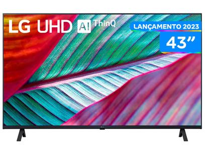 Smart TV 43” 4K Ultra HD LED LG 43UR7800PSA - AI Processor Wi-Fi Bluetooth com Alexa 3 HDMI
