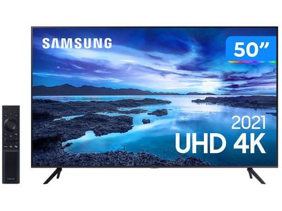 Tvs em Promoção - 𝗣𝗿𝗼𝗺𝗼𝗦𝗶𝗺 Smart TV 50” Crystal 4K Samsung 50AU7700 – Wi-Fi Bluetooth HDR Alexa Built in 3 HDMI 1 USB