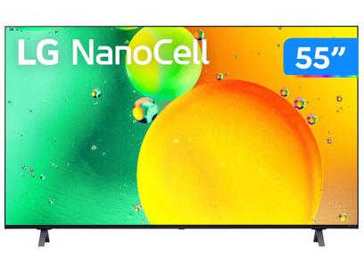 Smart TV 55” 4K NanoCell LG AI Processor 55NANO75 - Wi-Fi HDR Alexa Google Assistente 3 HDMI 2 USB
