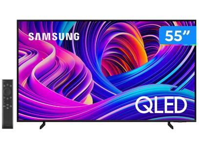 Smart TV 55” 4K QLED Samsung QN55Q60BAGXZD VA - Wi-Fi Bluetooth Alexa Google Assistente 3 HDMI