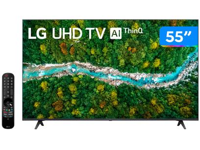 Smart TV 55” UHD 4K LED LG 55UP7750PSB - 60Hz Wi-Fi Bluetooth HDR Alexa 3 HDMI 2 USB