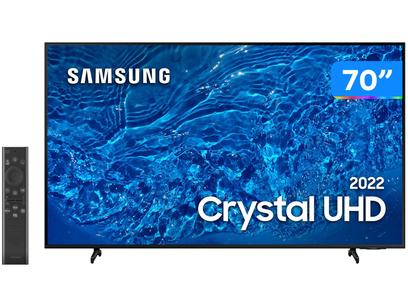 Smart TV 70” 4K Crystal UHD Samsung UN70BU8000GXZD - VA Wi-Fi Bluetooth Alexa Google Assistente 3 HDMI
