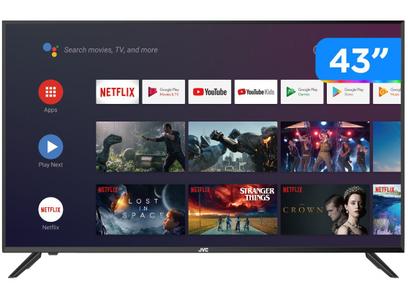 Tvs em Promoção Smart TV Full HD DLED 43” JVC LT-43MB308 Android – Wi-Fi Bluetooth HDR 3 HDMI 2 USB