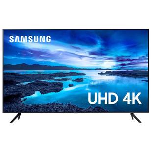 Smart TV Samsung 75 Polegadas UHD 4K, 3 HDMI, 1 USB, Processador Crystal 4K, Tela sem limites, Visual Livre de Cabos, Alexa - UN75AU7700GXZD
