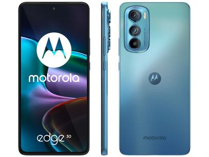 Smartphone Motorola Edge 30 256GB Azul 5G - Octa-Core 8GB RAM 6,5” Câm. Tripla + Selfie 32MP