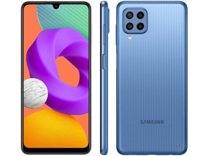 Smartphone Samsung Galaxy M22 128GB 4G Azul – 4GB RAM Tela 6.4” Câm. Quádrupla + Selfie 13MP