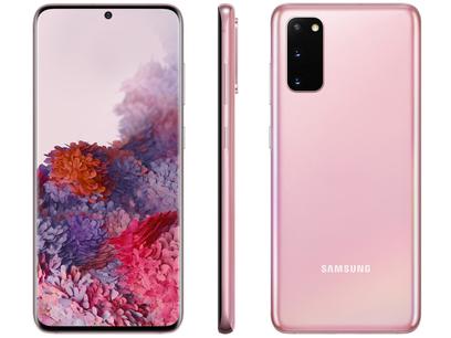 Smartphone Samsung Galaxy S20 128GB Cloud Pink 4G - Octa-Core 8GB RAM 6,2” Câm. Tripla + Selfie 10MP Rosa