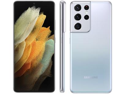 Smartphone Samsung Galaxy S21 Ultra 256GB Prata 5G - 12GB RAM Tela 6,8” Câm. Quádrupla + Selfie 40MP