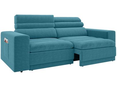 Sofá Retrátil Reclinável 4 Lugares Velosuede – Treviso Next Sofás – Turquesa