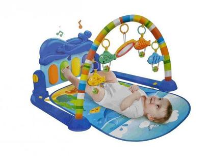 Tapete de Atividades para Bebê Joy Piano Musical Azul - Color baby