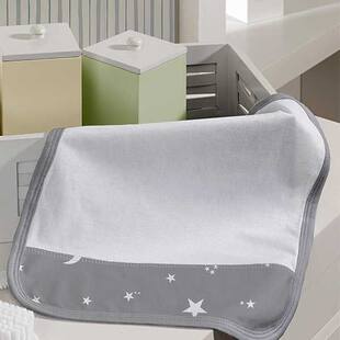 Toalhinha de Boca Tecebem Baby Malha Luar 02 Peças Estampado Kinder Cinza