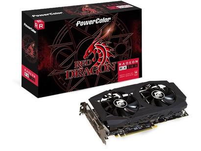 Pccolor Gpu Rx580 Placa de Vídeo Power Color Radeon RX 580 8GB GDDR5 256 bits Red Dragon