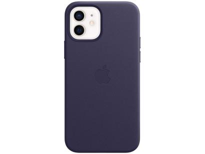 Capa de Celular para iPhone 12 e 12 Pro Couro Apple Violeta Profundo  Original