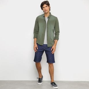 bermuda jeans masculina netshoes