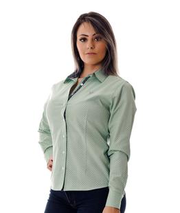 camisa verde feminina social