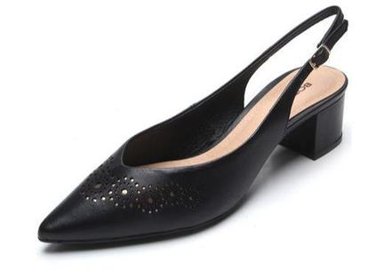 scarpin couro bottero lasercut preto