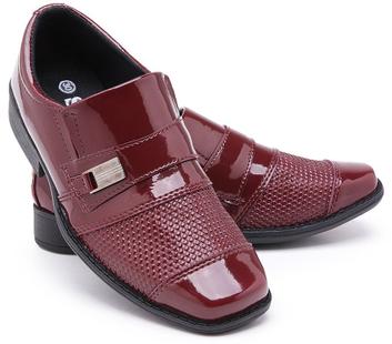 sapato infantil vermelho de verniz