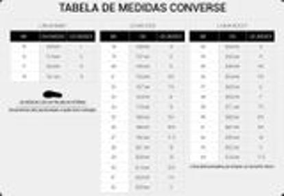 medidas tenis all star