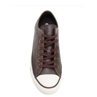 converse marrom couro