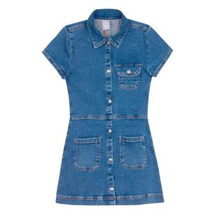 vestidinho jeans infantil