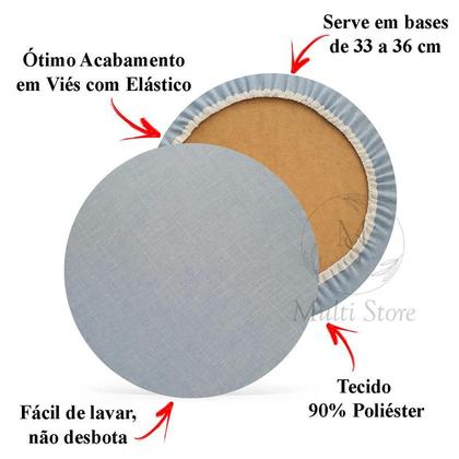 Imagem de 01 Capa de Sousplat Mellange Ouro - 35 cm - Várias Cores e Estampas - Supla Jogo Americano