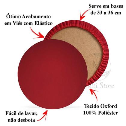 Imagem de 01 Capa de Sousplat Patch Natal - 35 cm - Várias Cores e Estampas - Supla Jogo Americano