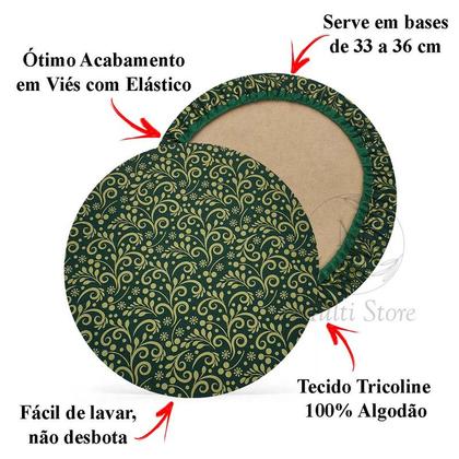 Imagem de 01 Capa de Sousplat Patch Natal - 35 cm - Várias Cores e Estampas - Supla Jogo Americano