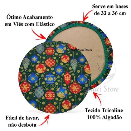 Imagem de 01 Capa de Sousplat Patch Natal - 35 cm - Várias Cores e Estampas - Supla Jogo Americano