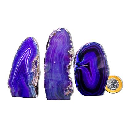 Imagem de 01 Geodo de Ágata Lilás 150 a 200g 7 a 12cm Classe B