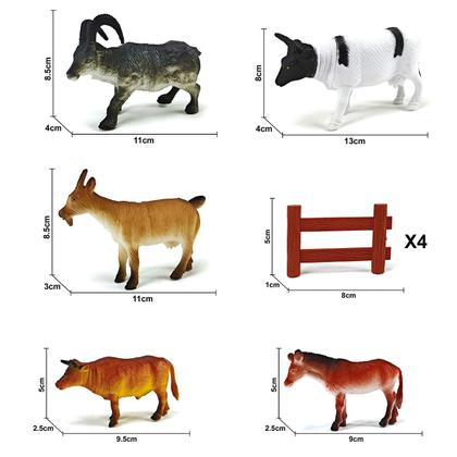 Imagem de 01 kit de animais da fazenda - médio - 02 modelos