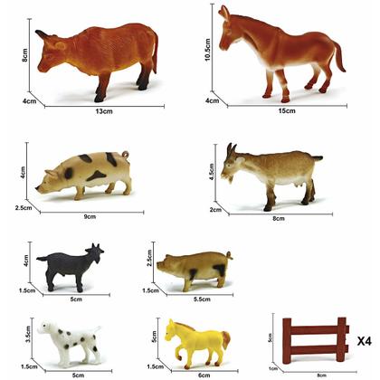 Imagem de 01 kit de animais da fazenda - médio - 02 modelos