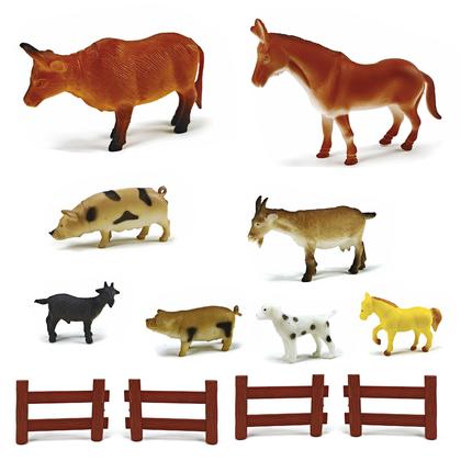 Imagem de 01 kit de animais da fazenda - médio - 02 modelos