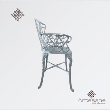 Imagem de 01 Mesa + 04 Poltronas Viena Alumínio Fundido Jardim Varanda Piscina Área Gourmet Campo Área Externa Artesane Móveis