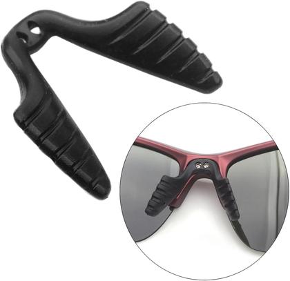 Imagem de 01 Plaqueta Ponte Anatômica Moldável Silicone P/Óculos Acetato conserto armação oculos grau solar adaptação parafusar peça apoio nasal nariz macia